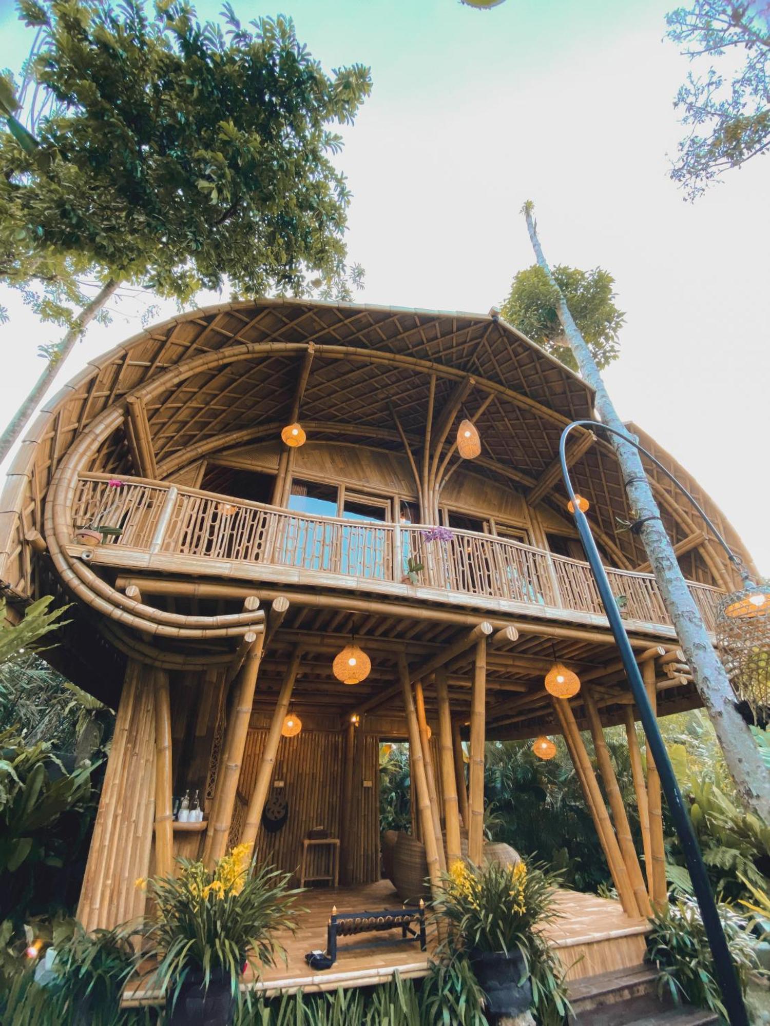 Alamvaya Bali Bamboo House Villa Sidemen  Exteriör bild