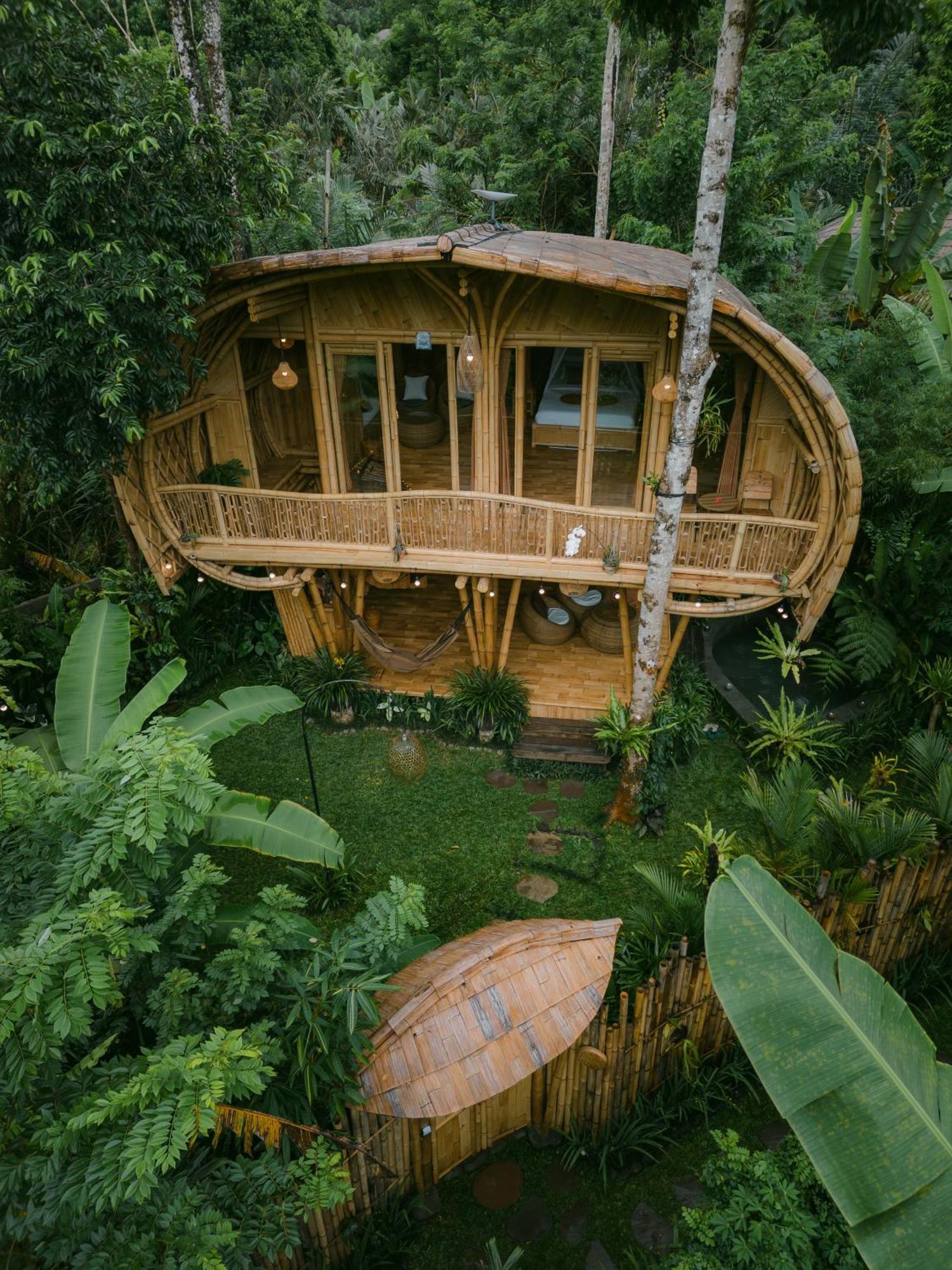 Alamvaya Bali Bamboo House Villa Sidemen  Exteriör bild