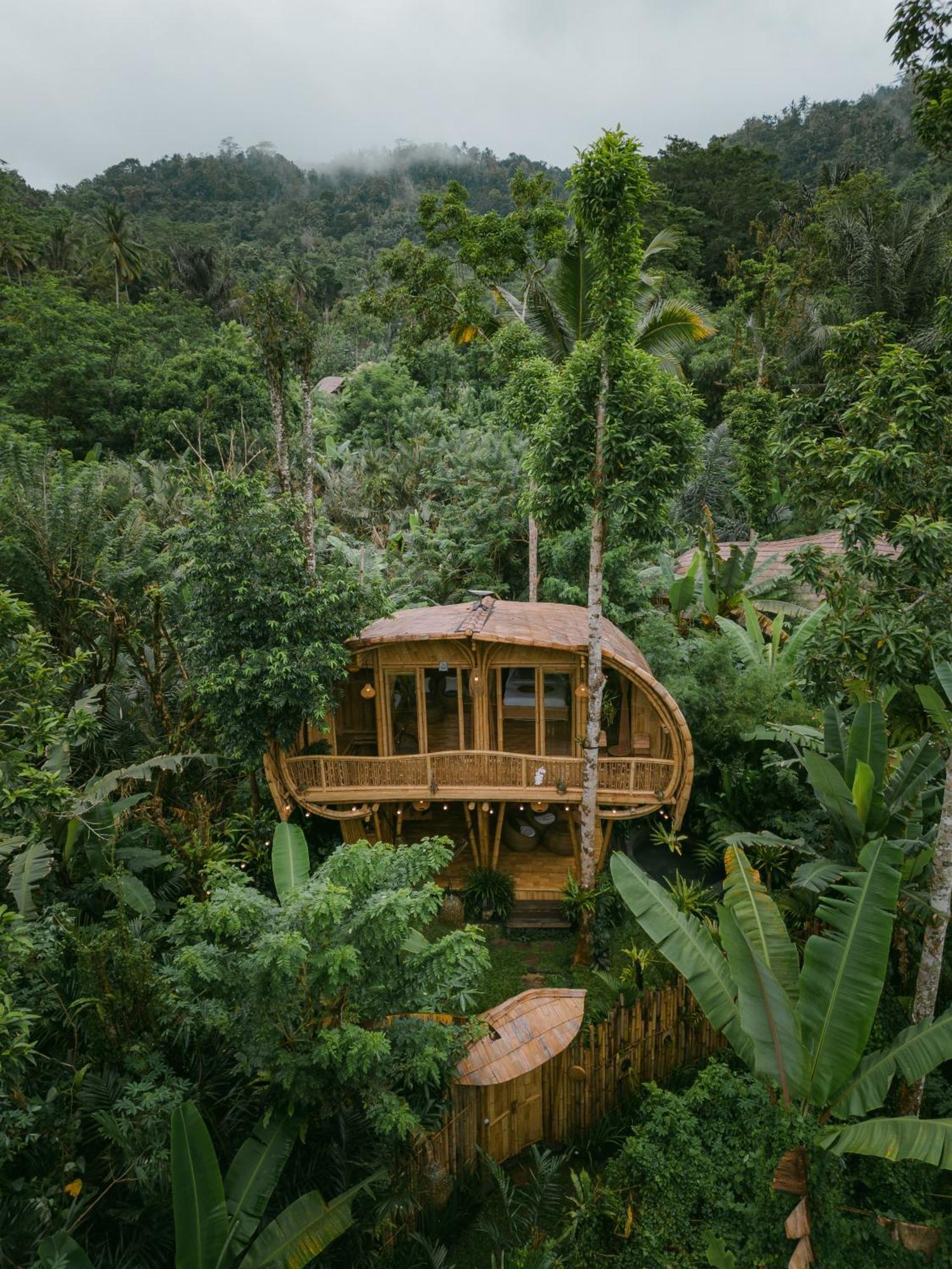 Alamvaya Bali Bamboo House Villa Sidemen  Exteriör bild