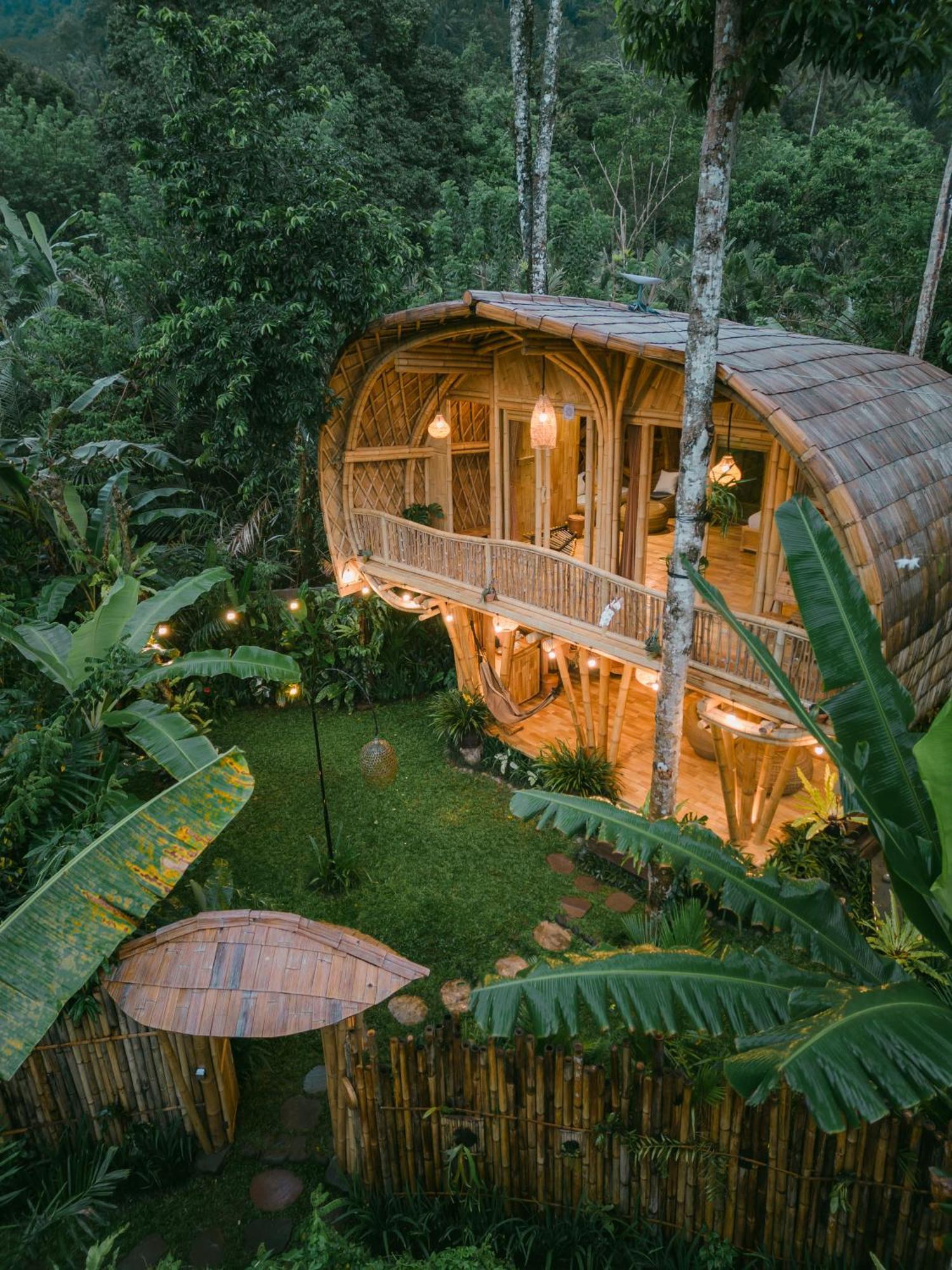 Alamvaya Bali Bamboo House Villa Sidemen  Exteriör bild