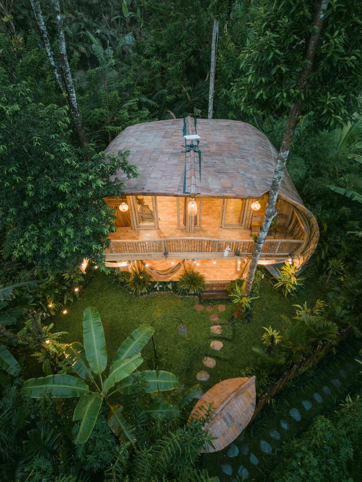 Alamvaya Bali Bamboo House Villa Sidemen  Exteriör bild