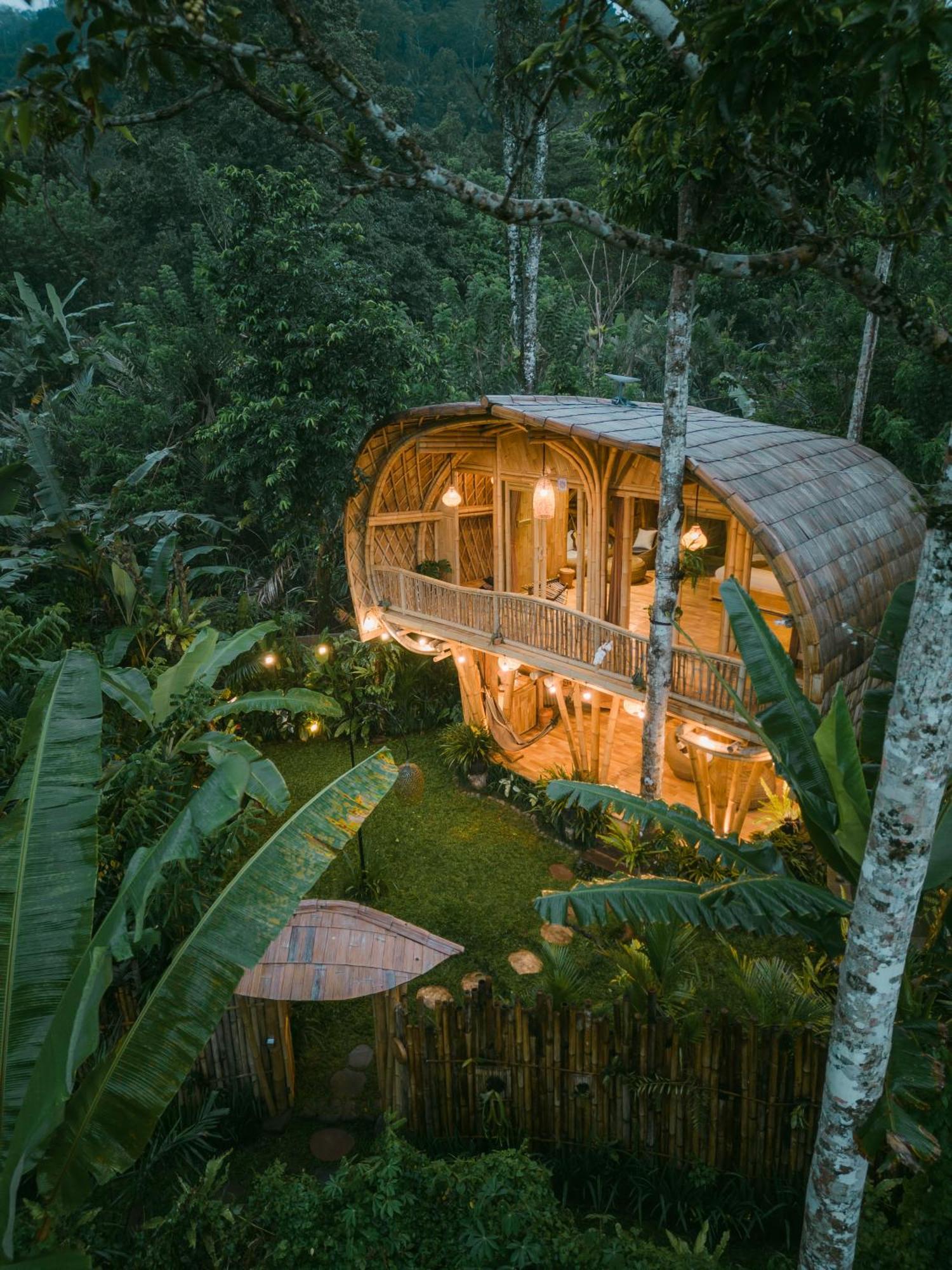 Alamvaya Bali Bamboo House Villa Sidemen  Exteriör bild
