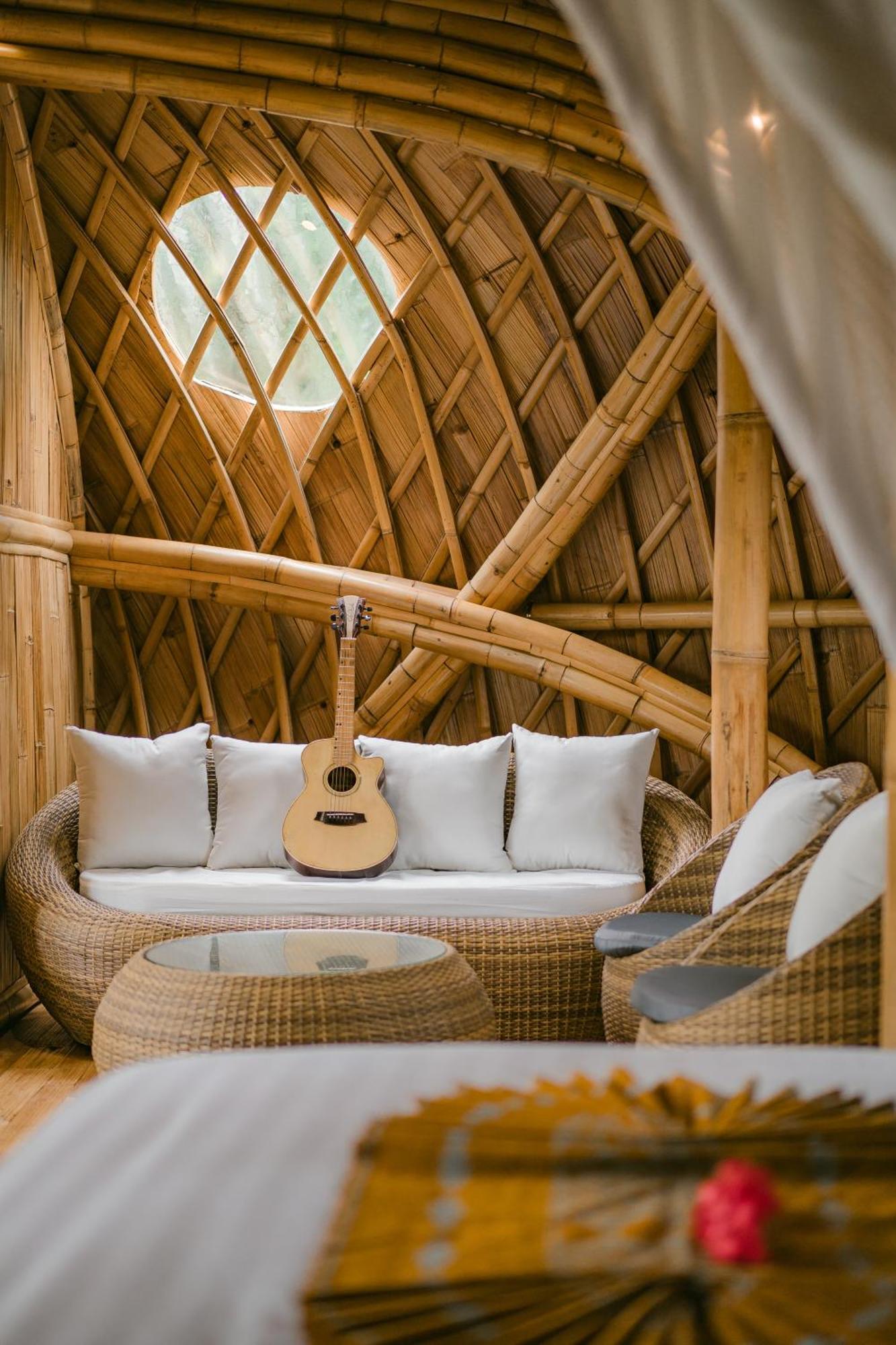 Alamvaya Bali Bamboo House Villa Sidemen  Exteriör bild