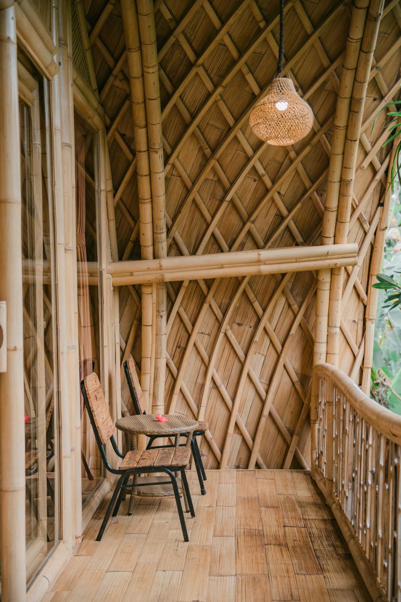Alamvaya Bali Bamboo House Villa Sidemen  Exteriör bild