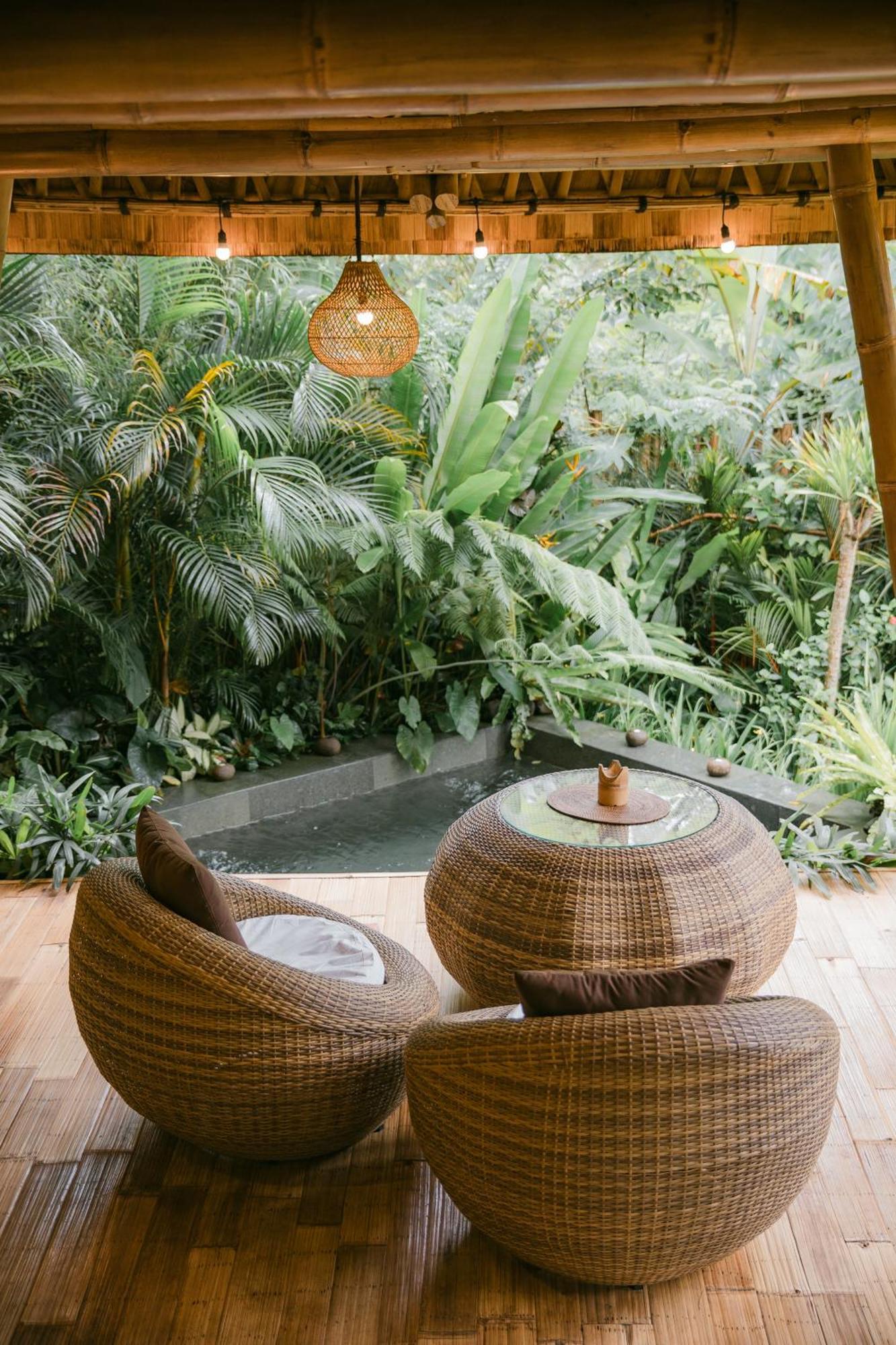 Alamvaya Bali Bamboo House Villa Sidemen  Exteriör bild