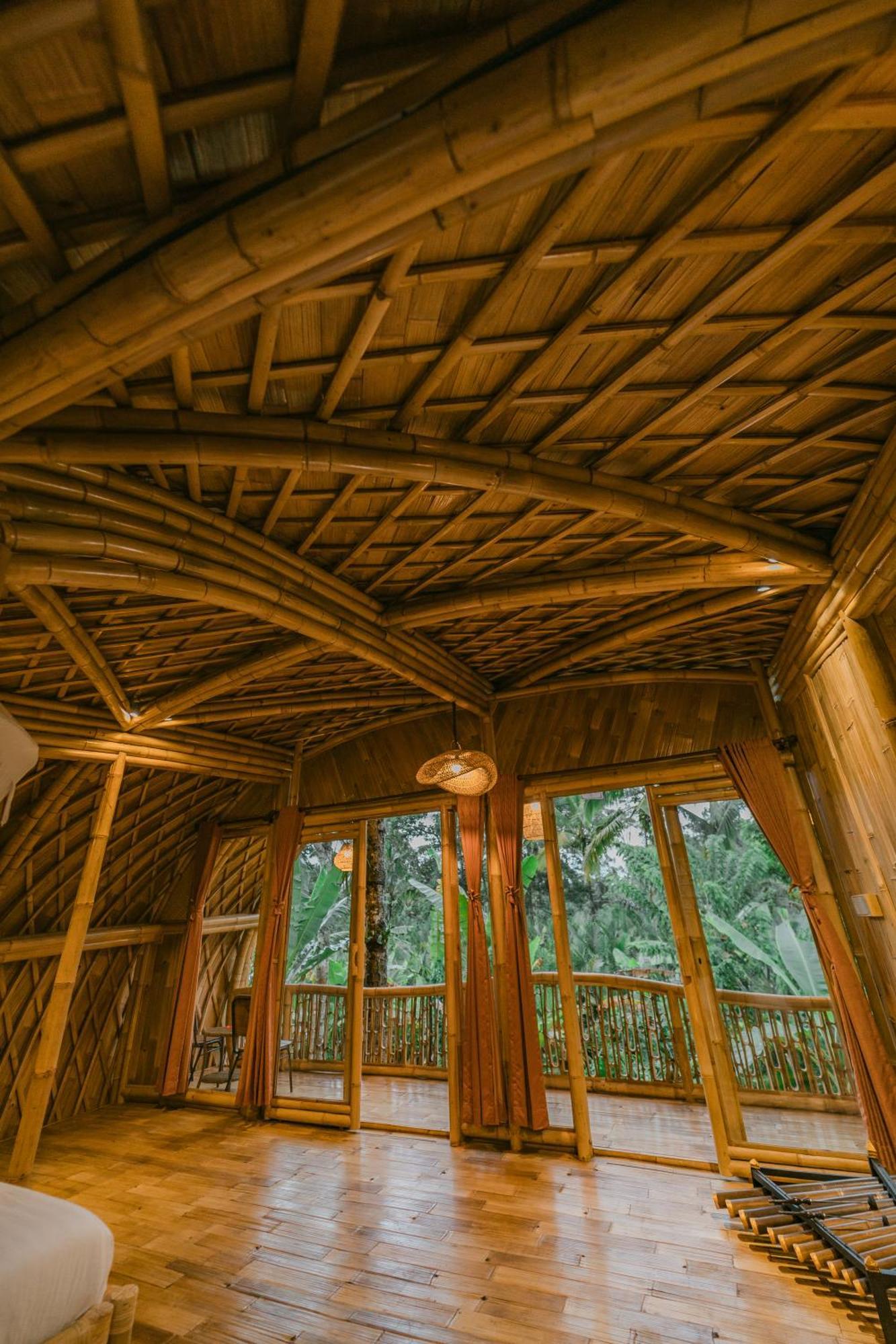 Alamvaya Bali Bamboo House Villa Sidemen  Exteriör bild