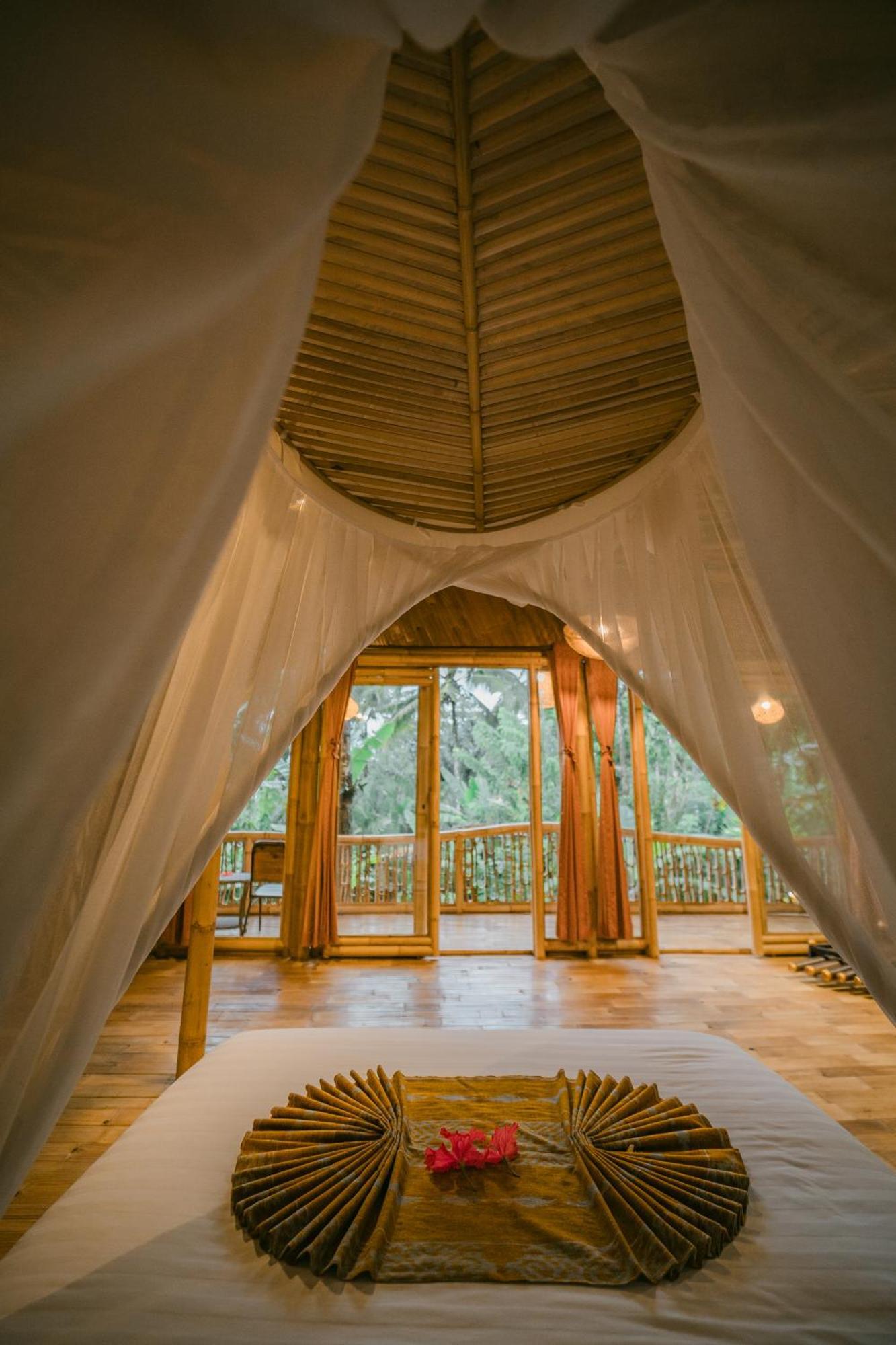 Alamvaya Bali Bamboo House Villa Sidemen  Exteriör bild