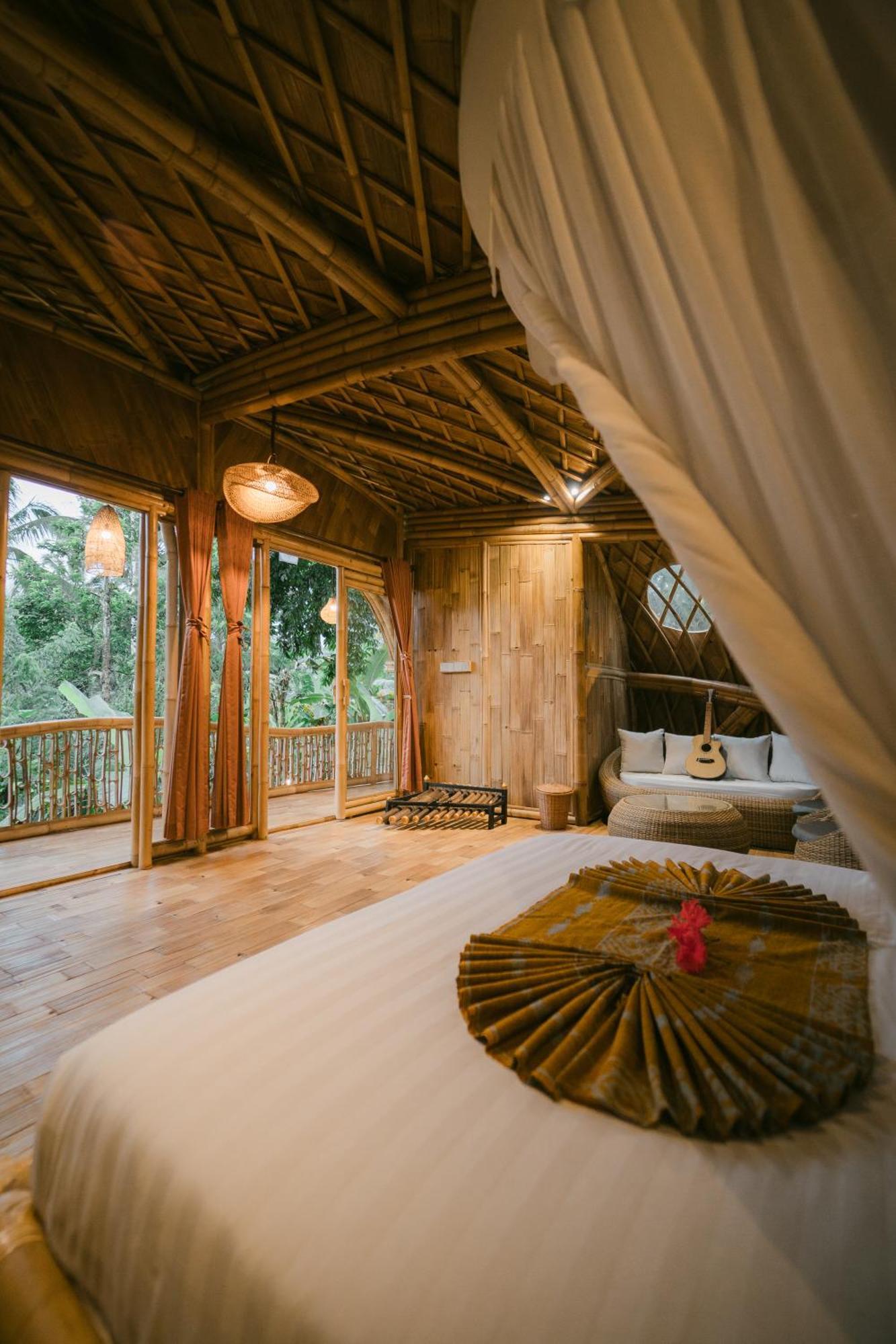 Alamvaya Bali Bamboo House Villa Sidemen  Exteriör bild