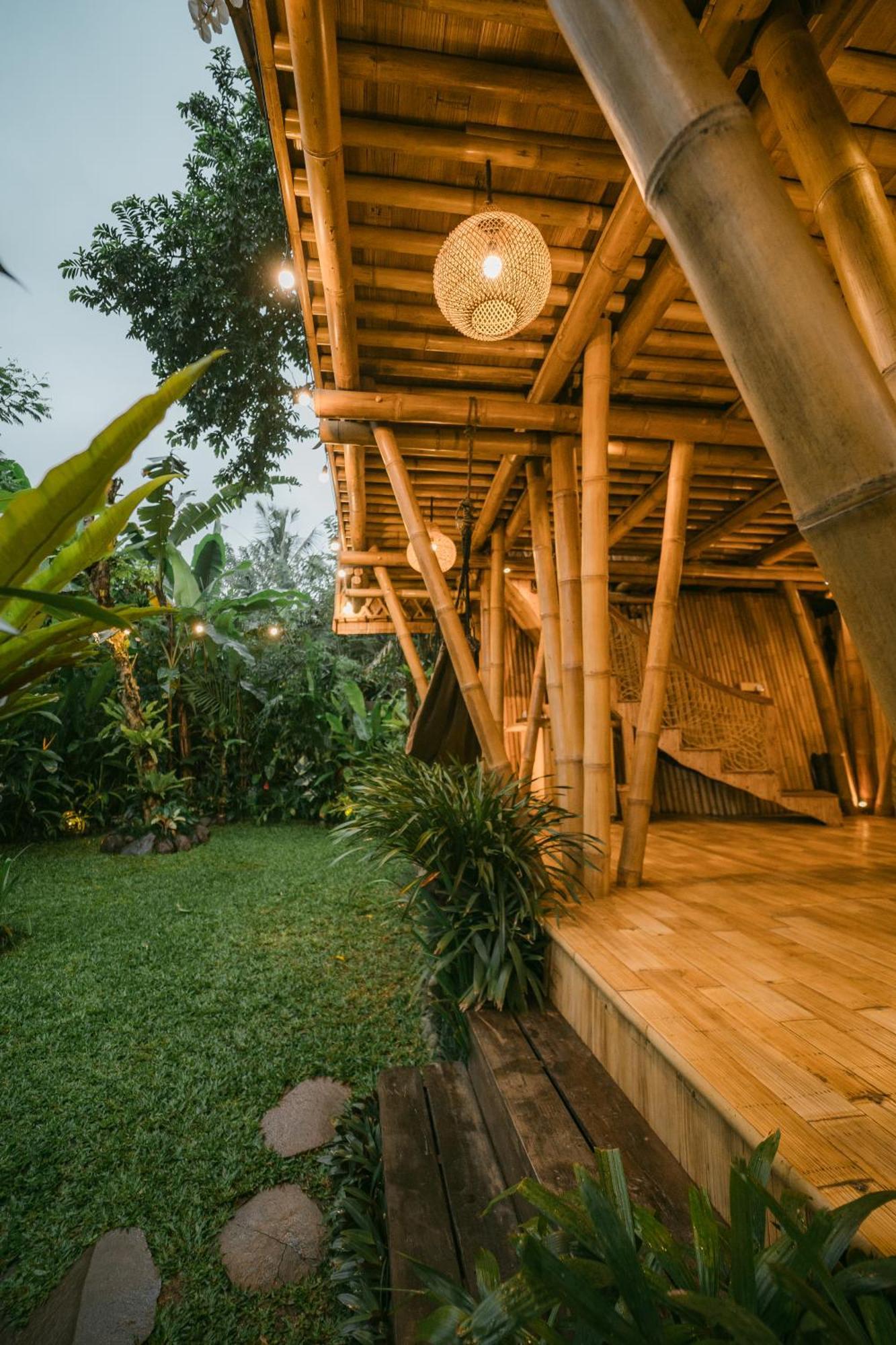 Alamvaya Bali Bamboo House Villa Sidemen  Exteriör bild