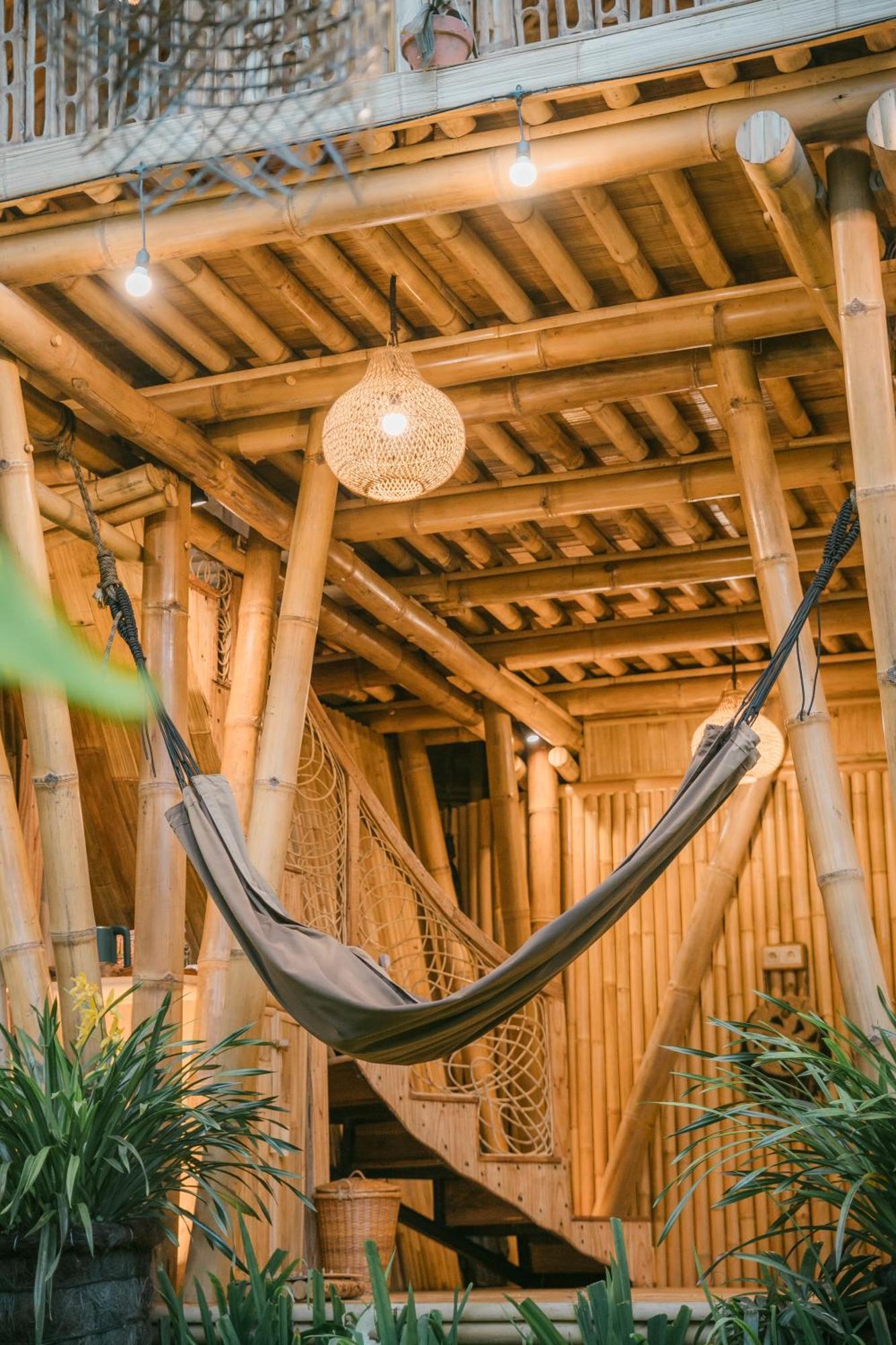 Alamvaya Bali Bamboo House Villa Sidemen  Exteriör bild