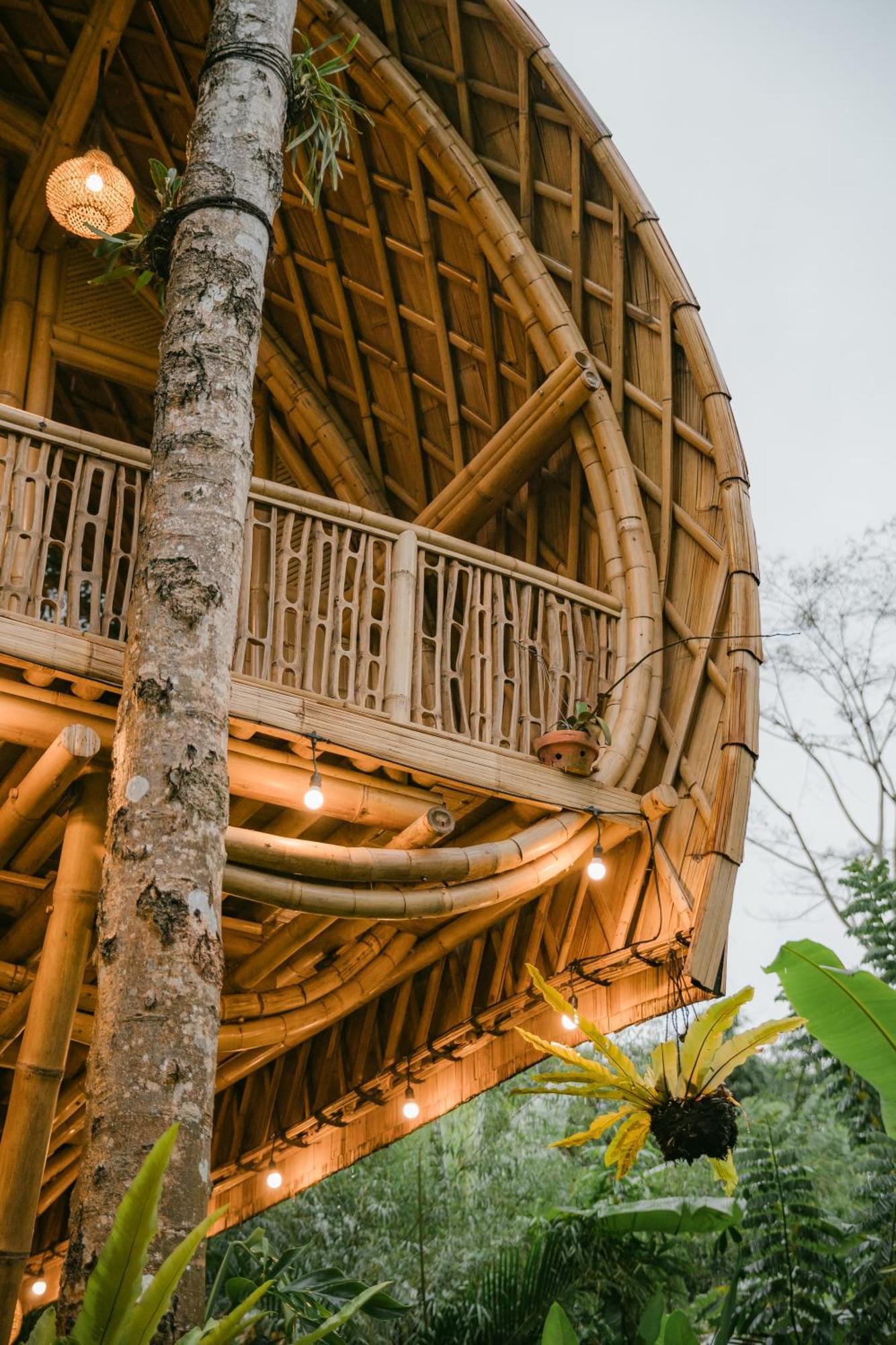 Alamvaya Bali Bamboo House Villa Sidemen  Exteriör bild