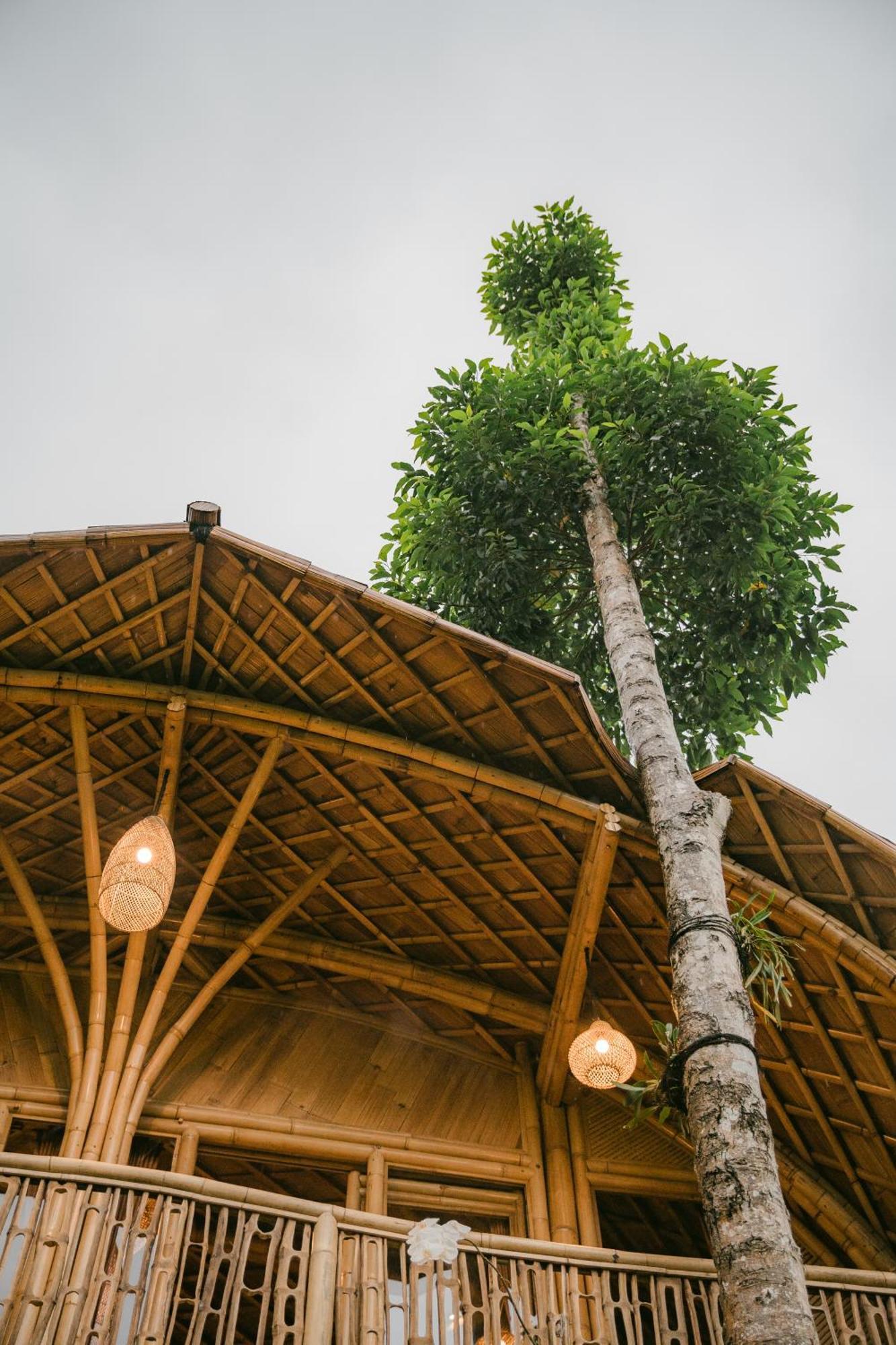 Alamvaya Bali Bamboo House Villa Sidemen  Exteriör bild