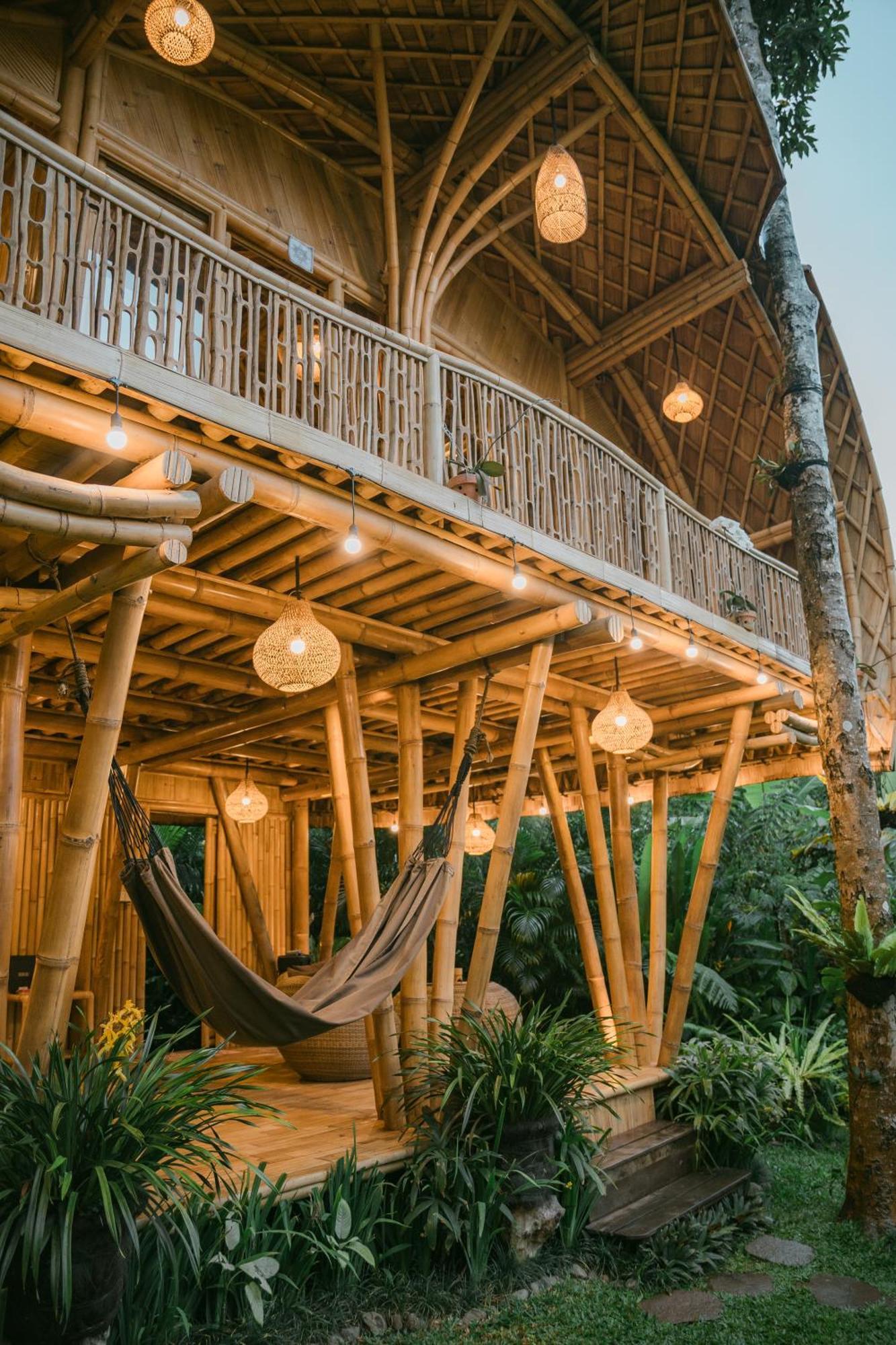 Alamvaya Bali Bamboo House Villa Sidemen  Exteriör bild