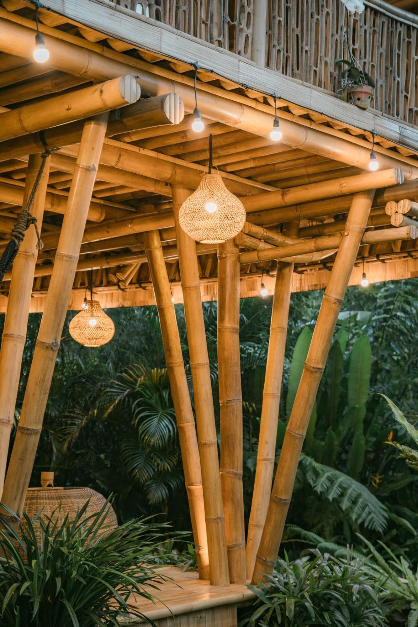Alamvaya Bali Bamboo House Villa Sidemen  Exteriör bild
