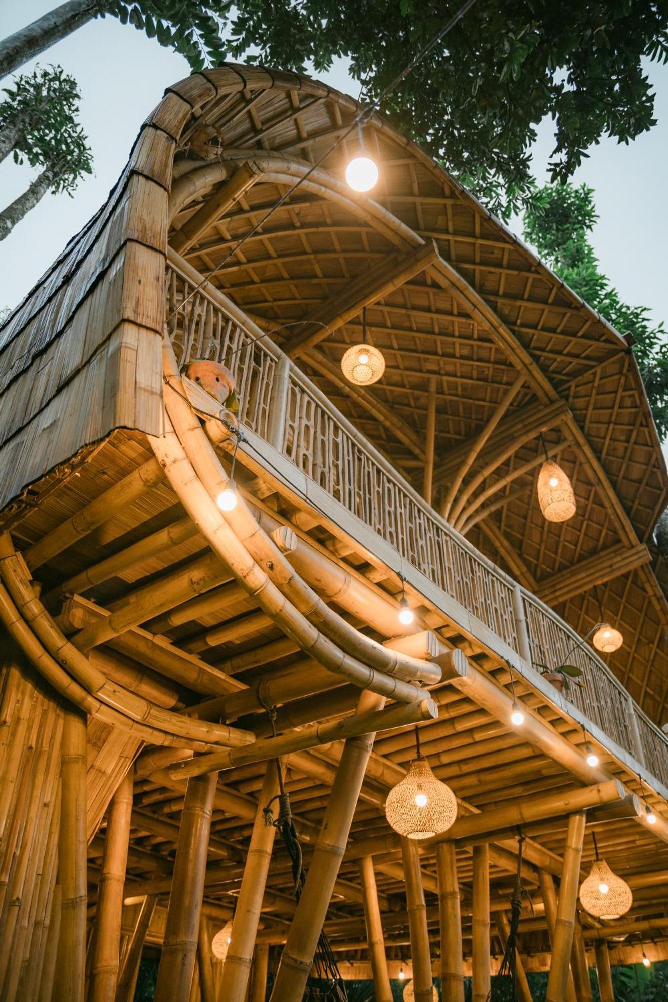 Alamvaya Bali Bamboo House Villa Sidemen  Exteriör bild