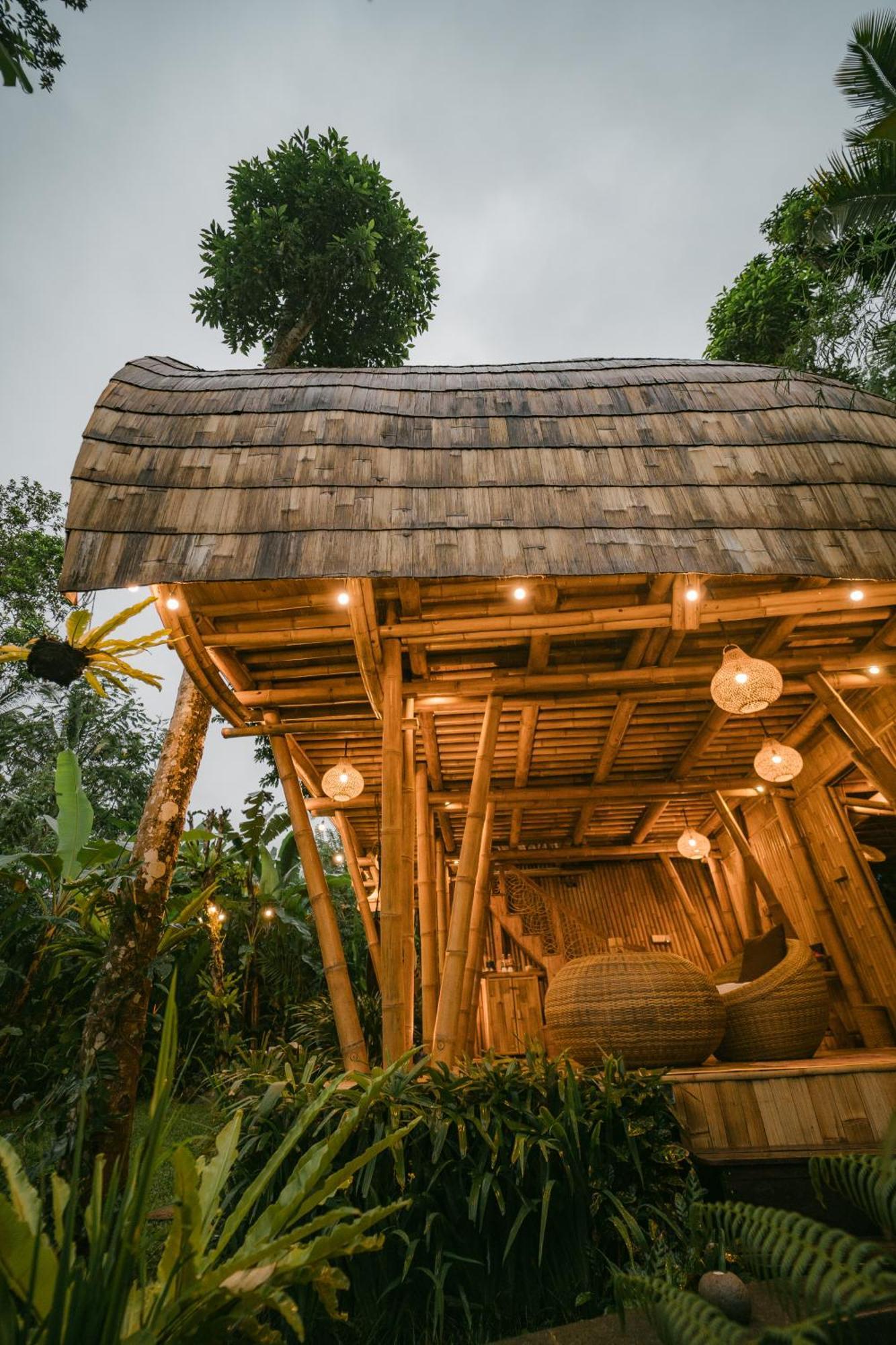 Alamvaya Bali Bamboo House Villa Sidemen  Exteriör bild