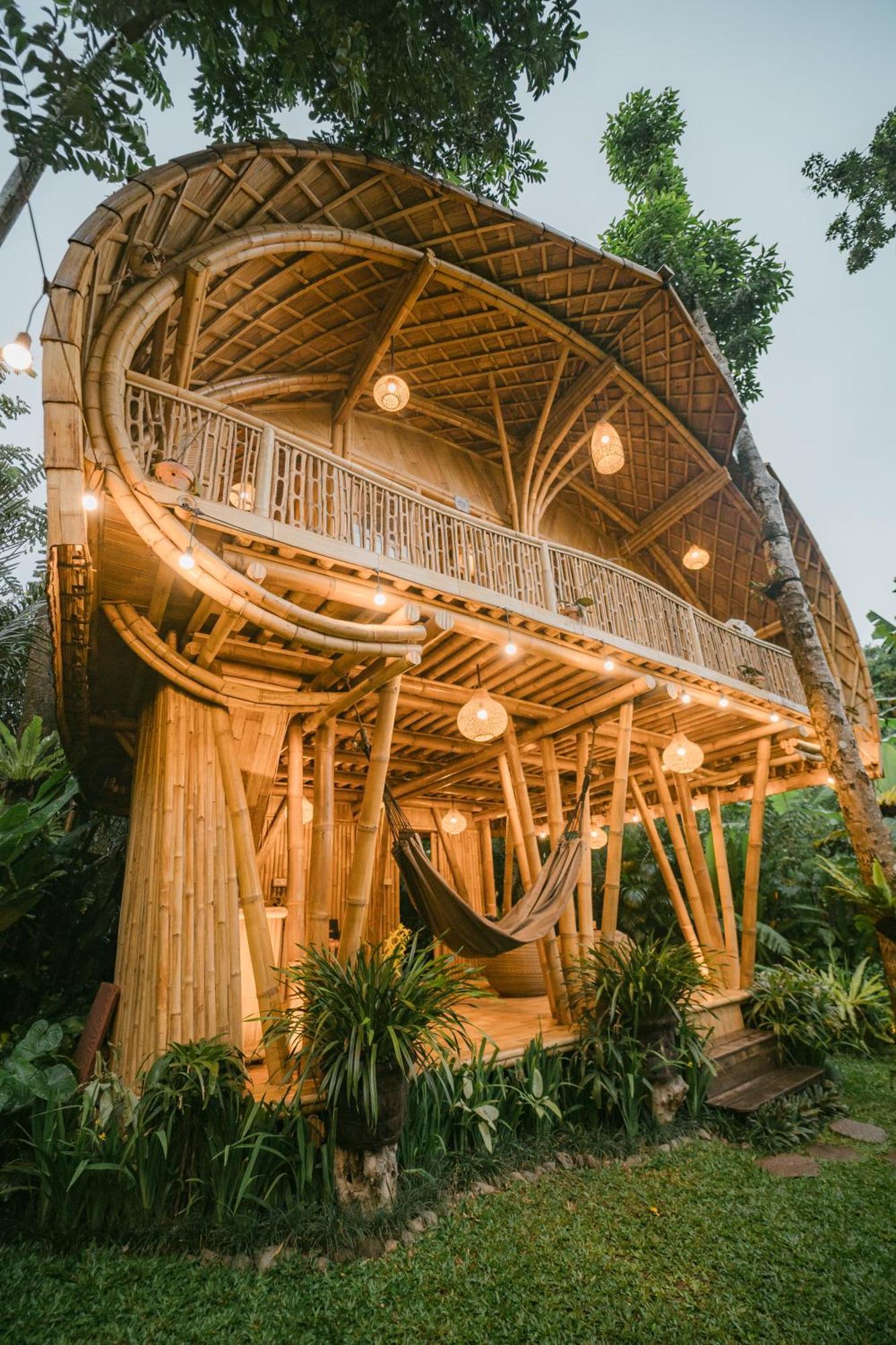Alamvaya Bali Bamboo House Villa Sidemen  Exteriör bild