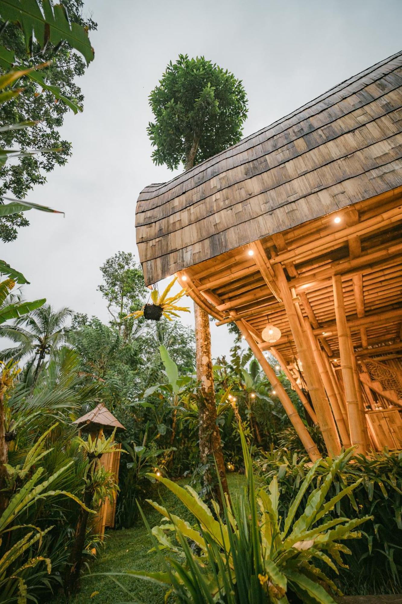 Alamvaya Bali Bamboo House Villa Sidemen  Exteriör bild