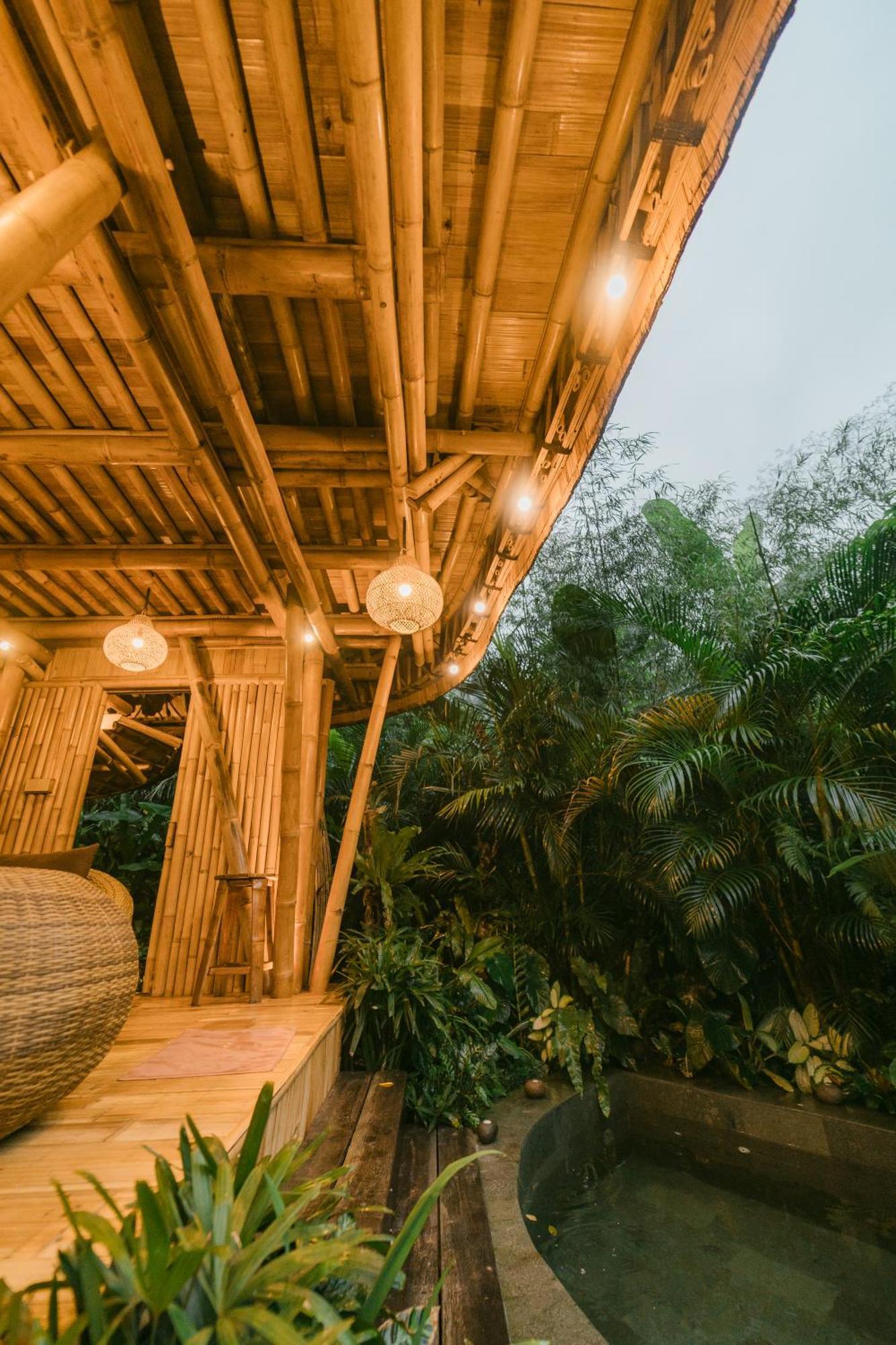 Alamvaya Bali Bamboo House Villa Sidemen  Exteriör bild