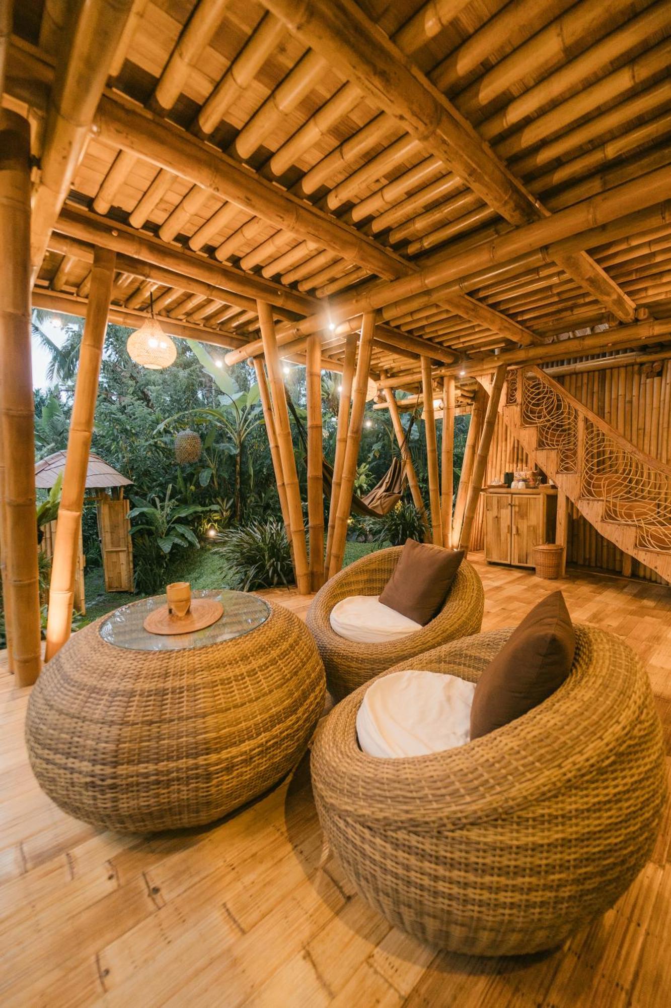 Alamvaya Bali Bamboo House Villa Sidemen  Exteriör bild