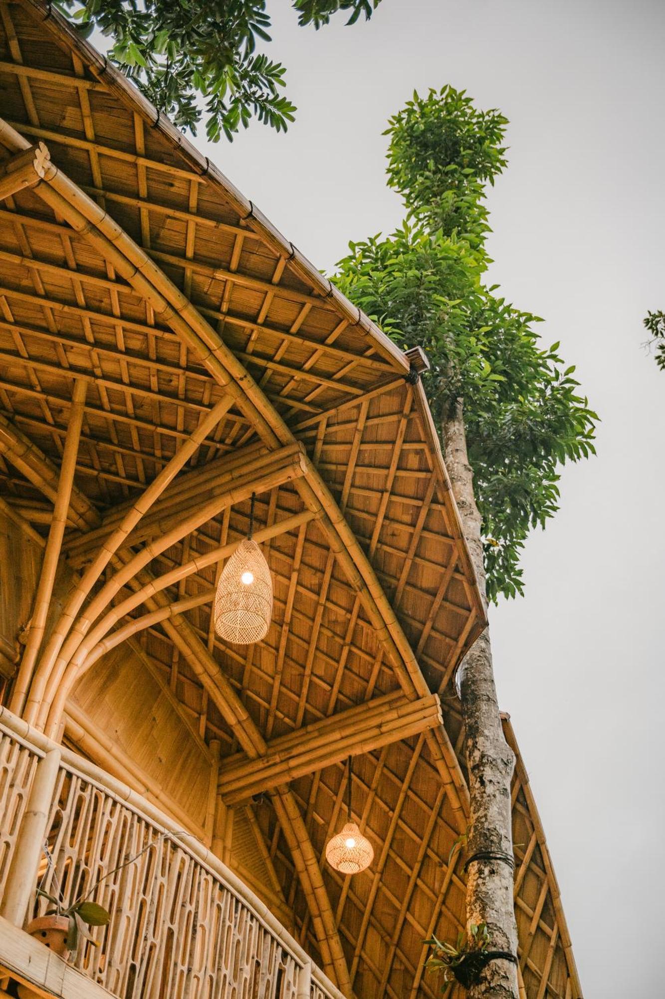 Alamvaya Bali Bamboo House Villa Sidemen  Exteriör bild