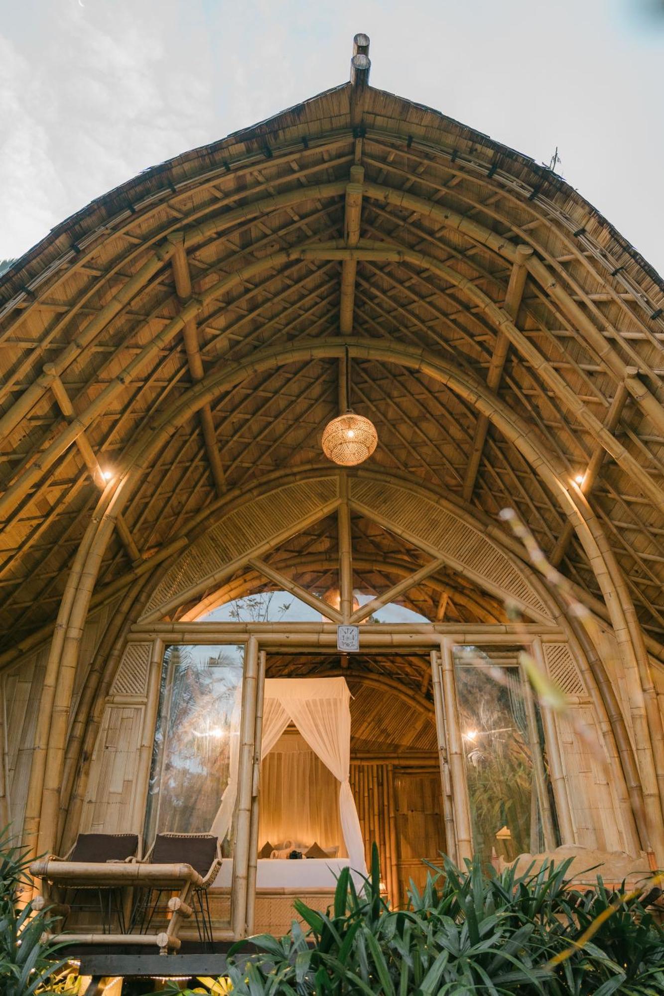 Alamvaya Bali Bamboo House Villa Sidemen  Exteriör bild